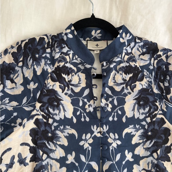 Tuckernuck Indigo Reflection Cotton Linen Maryse dress XS NWOT - Picture 4 of 6